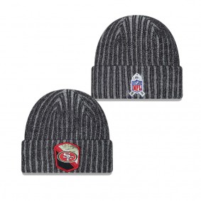 Youth San Francisco 49ers Black 2023 Salute To Service Cuffed Knit Hat