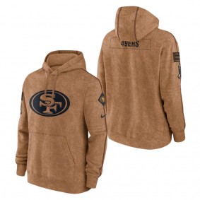 Men's San Francisco 49ers Brown 2023 Salute To Service Club Pullover Hoodie