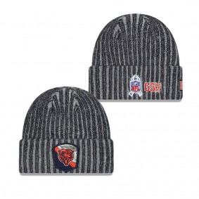 Men's Chicago Bears Black 2023 Salute To Service Cuffed Knit Hat