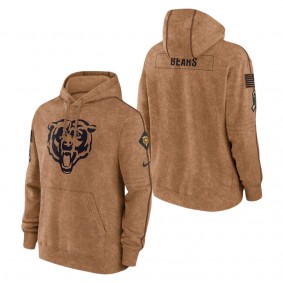Men's Chicago Bears Brown 2023 Salute To Service Club Pullover Hoodie