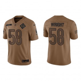Men's Chicago Bears Darnell Wright Brown 2023 Salute To Service Limited Jersey