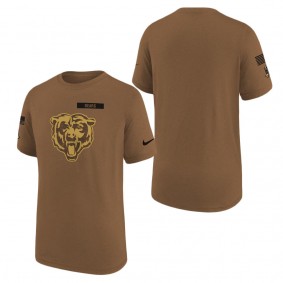 Youth Chicago Bears Brown 2023 Salute to Service Legend T-Shirt