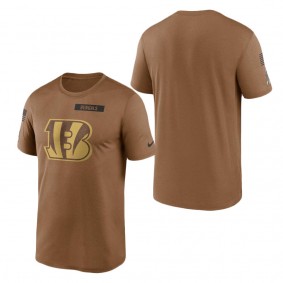 Men's Cincinnati Bengals Brown 2023 Salute To Service Legend Performance T-Shirt