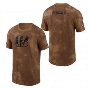 Men's Cincinnati Bengals Brown 2023 Salute To Service Sideline T-Shirt