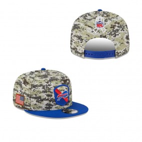 Men's Buffalo Bills Camo Royal 2023 Salute To Service 9FIFTY Snapback Hat
