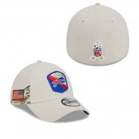 Men's Buffalo Bills Stone 2023 Salute To Service 39THIRTY Flex Hat