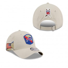 Men's Buffalo Bills Stone 2023 Salute To Service 9TWENTY Adjustable Hat