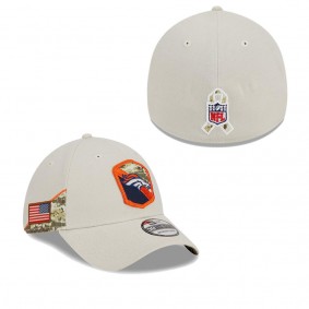 Men's Denver Broncos Stone 2023 Salute To Service 39THIRTY Flex Hat