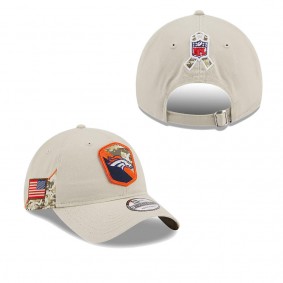 Men's Denver Broncos Stone 2023 Salute To Service 9TWENTY Adjustable Hat