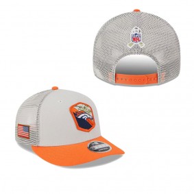 Men's Denver Broncos Stone Orange 2023 Salute To Service Low Profile 9FIFTY Snapback Hat