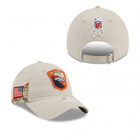Women's Denver Broncos Stone 2023 Salute To Service 9TWENTY Adjustable Hat