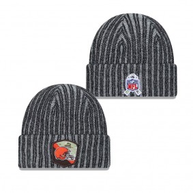 Men's Cleveland Browns Black 2023 Salute To Service Cuffed Knit Hat