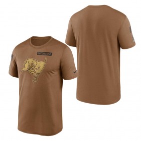 Men's Tampa Bay Buccaneers Brown 2023 Salute To Service Legend Performance T-Shirt
