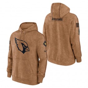 Men's Arizona Cardinals Brown 2023 Salute To Service Club Pullover Hoodie