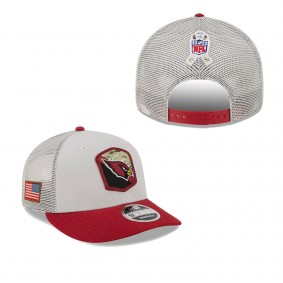 Men's Arizona Cardinals Stone Cardinal 2023 Salute To Service Low Profile 9FIFTY Snapback Hat