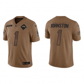 Men's Los Angeles Chargers Quentin Johnston Brown 2023 Salute To Service Limited Jersey