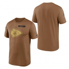 Men's Kansas City Chiefs Brown 2023 Salute To Service Legend Performance T-Shirt
