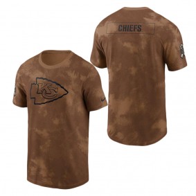 Men's Kansas City Chiefs Brown 2023 Salute To Service Sideline T-Shirt
