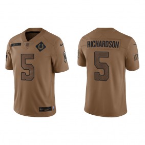Men's Indianapolis Colts Anthony Richardson Brown 2023 Salute To Service Limited Jersey