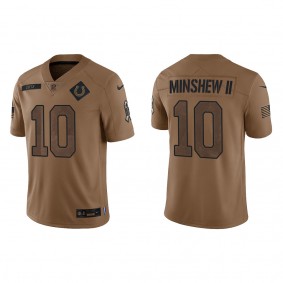 Men's Indianapolis Colts Gardner Minshew II Brown 2023 Salute To Service Limited Jersey