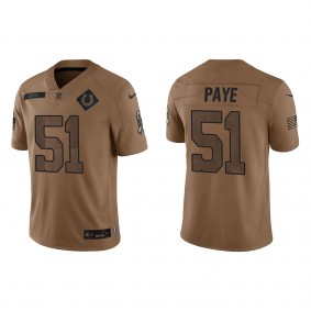 Men's Indianapolis Colts Kwity Paye Brown 2023 Salute To Service Limited Jersey