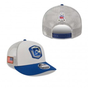 Men's Indianapolis Colts Royal Stone 2023 Salute To Service Low Profile 9FIFTY Snapback Hat