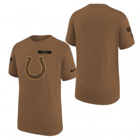 Youth Indianapolis Colts Brown 2023 Salute to Service Legend T-Shirt
