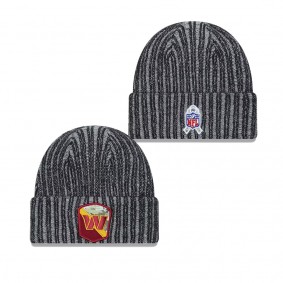 Youth Washington Commanders Black 2023 Salute To Service Cuffed Knit Hat