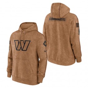 Men's Washington Commanders Brown 2023 Salute To Service Club Pullover Hoodie