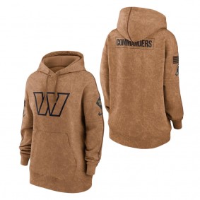 Women's Washington Commanders Brown 2023 Salute to Service Pullover Hoodie