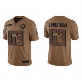 Men's Atlanta Falcons Chris Lindstrom Brown 2023 Salute To Service Limited Jersey
