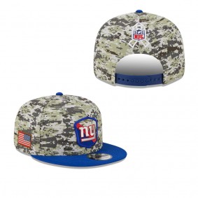 Youth New York Giants Camo Royal 2023 Salute To Service 9FIFTY Snapback Hat