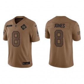 Men's New York Giants Daniel Jones Brown 2023 Salute To Service Limited Jersey