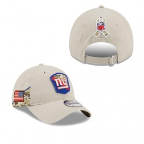 Men's New York Giants Stone 2023 Salute To Service 9TWENTY Adjustable Hat