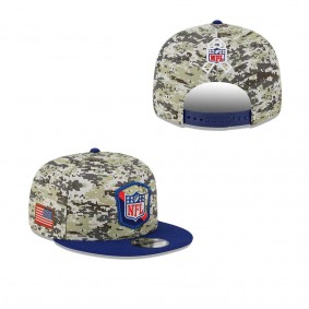 Men's Camo Navy 2023 Salute To Service 9FIFTY Snapback Hat