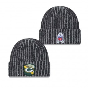 Men's Green Bay Packers Black 2023 Salute To Service Cuffed Knit Hat