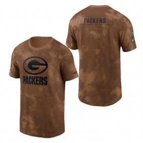 Men's Green Bay Packers Brown 2023 Salute To Service Sideline T-Shirt