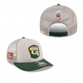 Men's Green Bay Packers Stone Green 2023 Salute To Service Low Profile 9FIFTY Snapback Hat