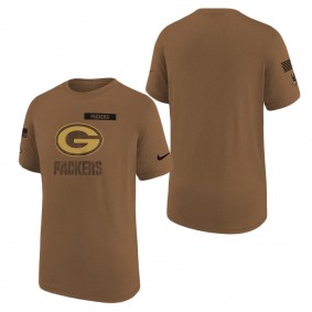 Youth Green Bay Packers Brown 2023 Salute to Service Legend T-Shirt
