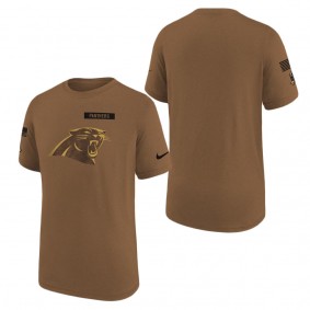 Youth Carolina Panthers Brown 2023 Salute to Service Legend T-Shirt