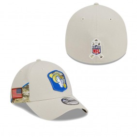 Men's Los Angeles Rams Stone 2023 Salute To Service 39THIRTY Flex Hat