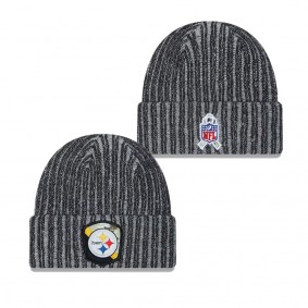 Men's Pittsburgh Steelers Black 2023 Salute To Service Cuffed Knit Hat
