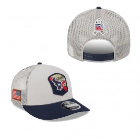 Men's Houston Texans Stone Navy 2023 Salute To Service Low Profile 9FIFTY Snapback Hat