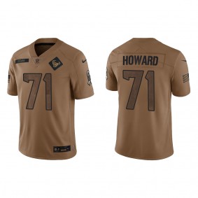 Men's Houston Texans Tytus Howard Brown 2023 Salute To Service Limited Jersey