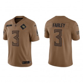 Men's Tennessee Titans Caleb Farley Brown 2023 Salute To Service Limited Jersey