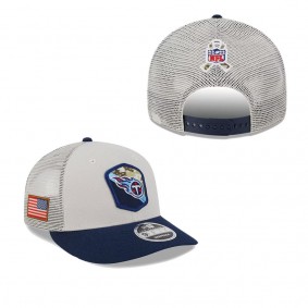 Men's Tennessee Titans Stone Navy 2023 Salute To Service Low Profile 9FIFTY Snapback Hat
