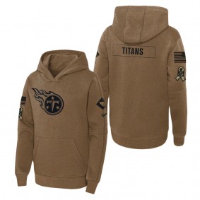 Youth Tennessee Titans Brown 2023 Salute to Service Club Fleece Pullover Hoodie