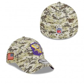 Men's Minnesota Vikings Camo 2023 Salute To Service 39THIRTY Flex Hat